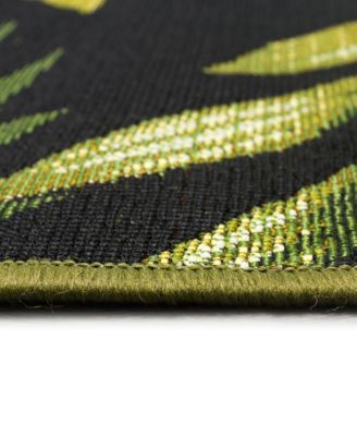 Marina Jungle Leaves 7'10" x 9'10" Outdoor Area Rug