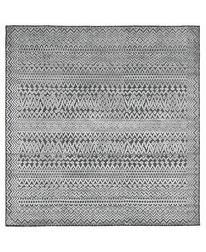 Liora Manne' Canyon Tribal Stripe 7'8" x 7'8" Square Outdoor Area Rug