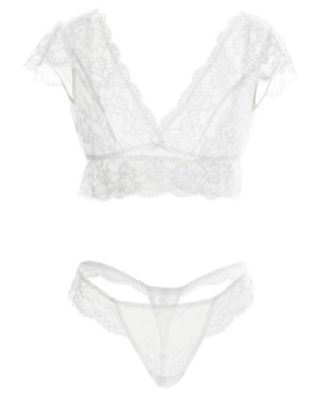 Women's Sophia Lace Bralette & Thong 2pc Lingerie Set