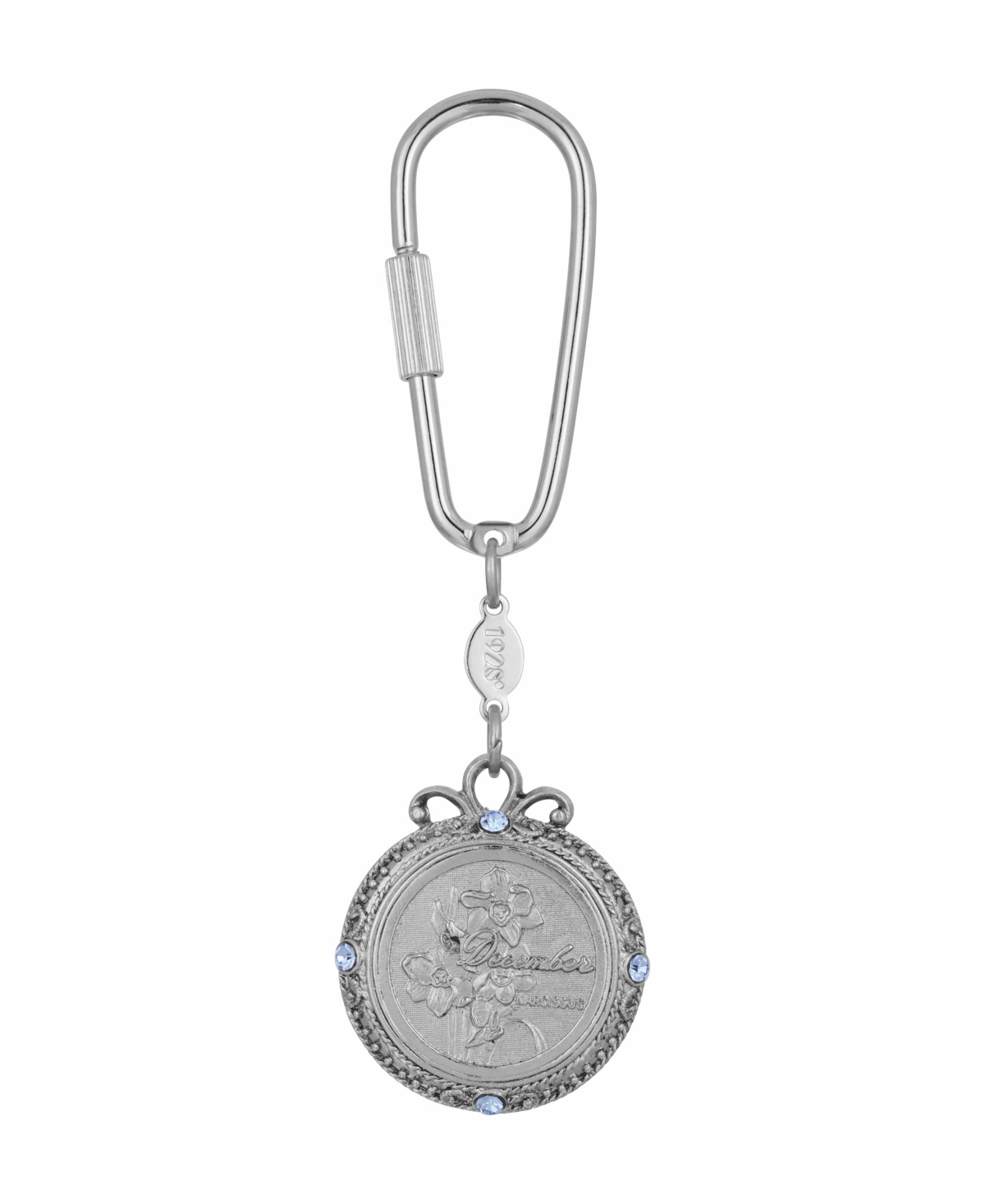 2028 Women's December Flower Of The Month Narcissus Key Fob In Blue