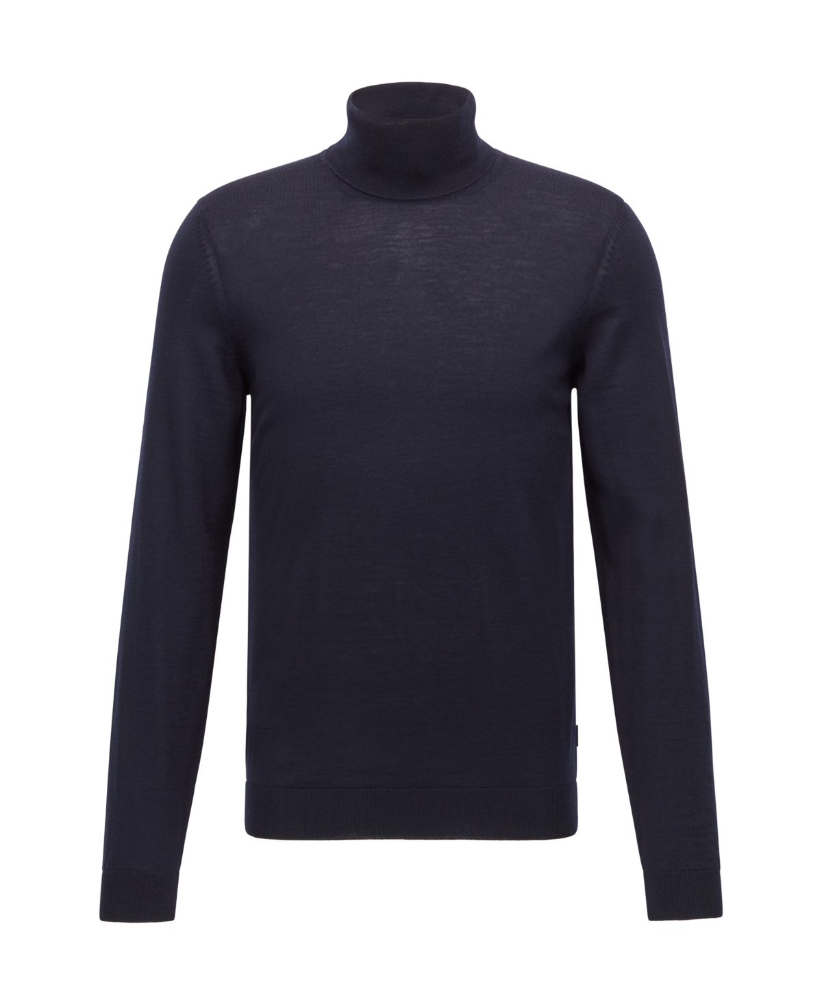 Hugo Boss Boss By  Men's Slim-fit Rollneck Merino Wool Sweater In Dark Blue