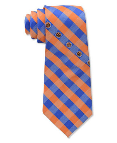 Eagles Wings New York Knicks Checked Tie