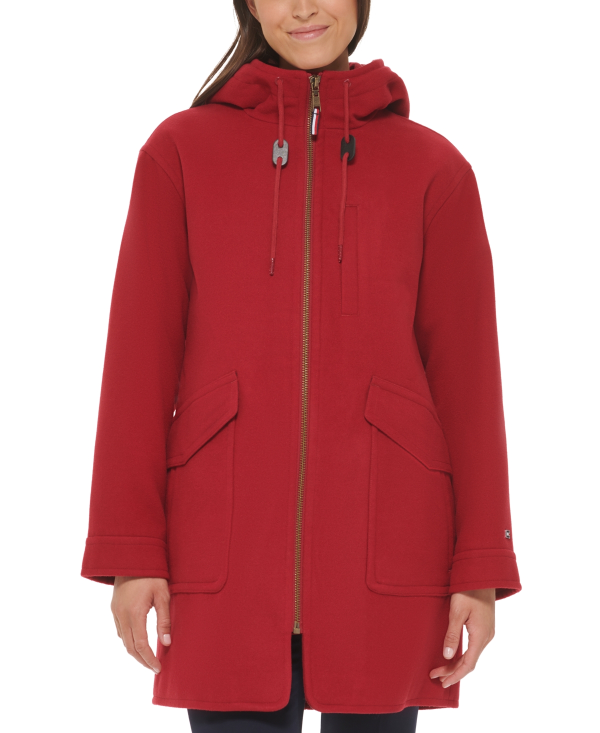 Tommy Hilfiger Women's Zip Front Hooded Coat