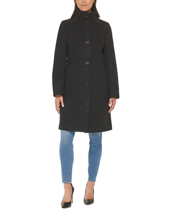 Tommy Hilfiger Women's Stand-Collar Coat, Created for Macy's & Reviews ...