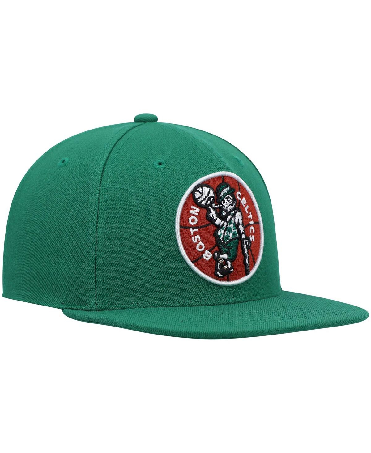 Mitchell & Ness Men's  Kelly Green Boston Celtics Hardwood Classics Mvp Team Ground 2.0 Fitted Hat In Kelly Green