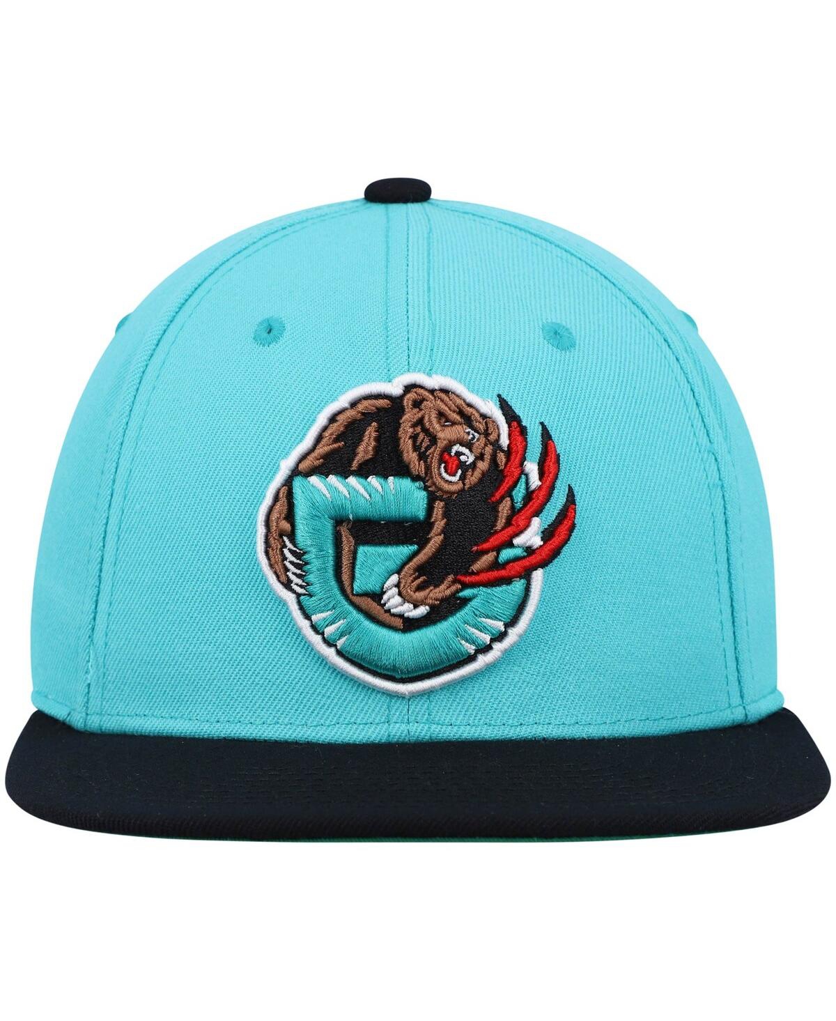 Mitchell & Ness Turquoise/black Vancouver Grizzlies Hardwood Classics Team Two-tone 2.0 Snapback Hat In Turquoise,black