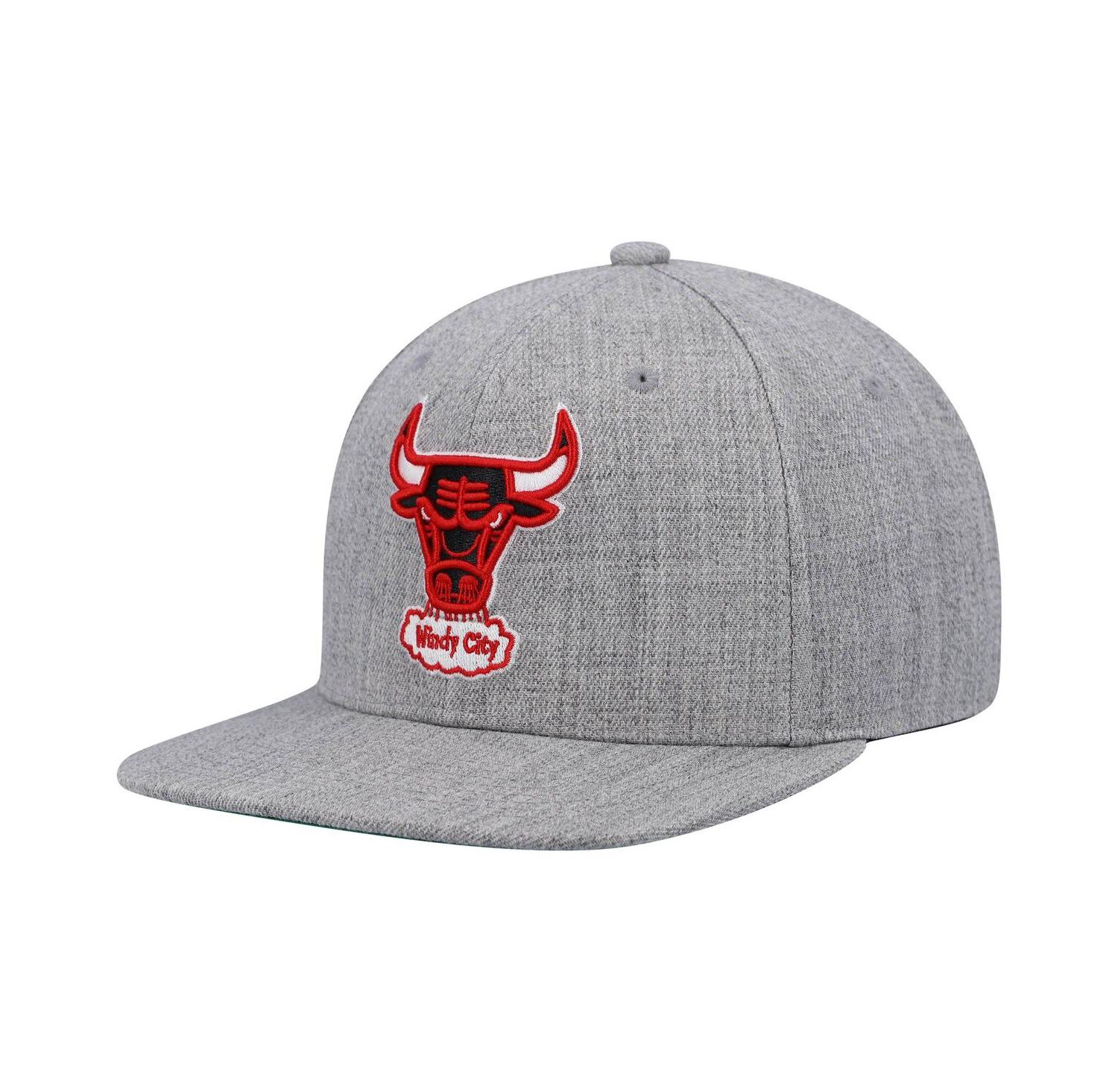 Men's Heathered Gray Chicago Bulls Hardwood Classics Team 2.0 Snapback Hat