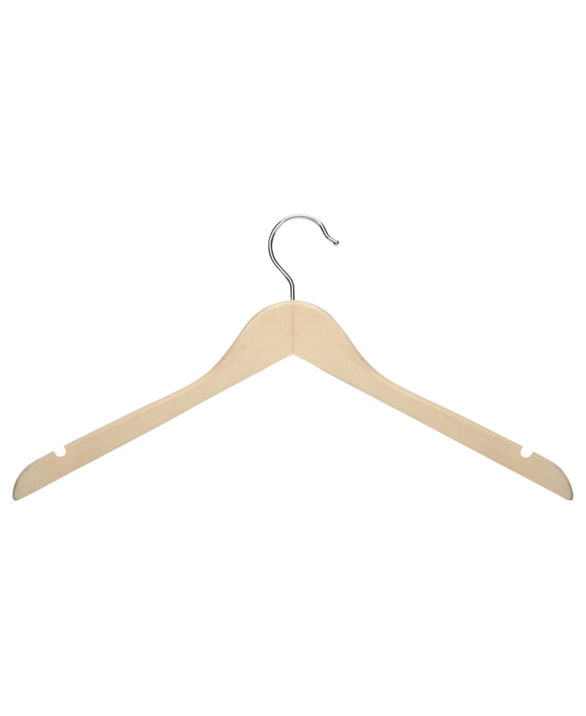 Maple Wood Shirt Hangers, Set of 20 - Beige