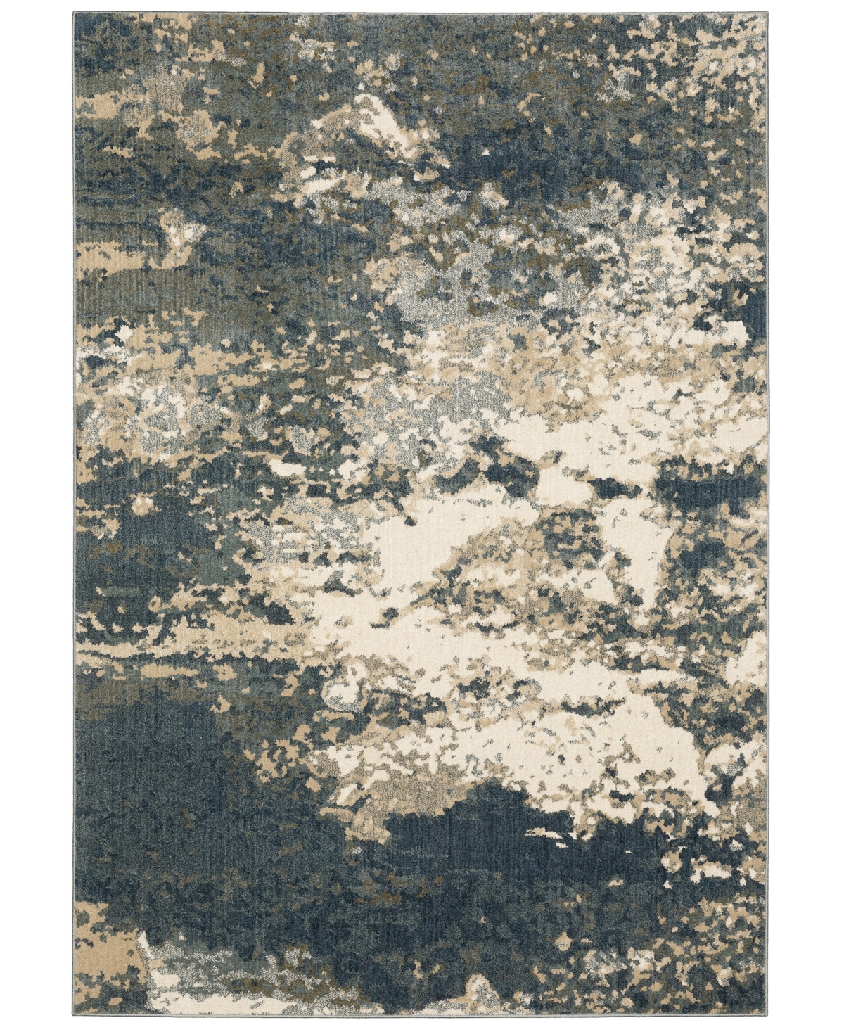 Jhb Design Garett GRT33E6 6'7in x 9'2in Area Rug - Blue, Beige