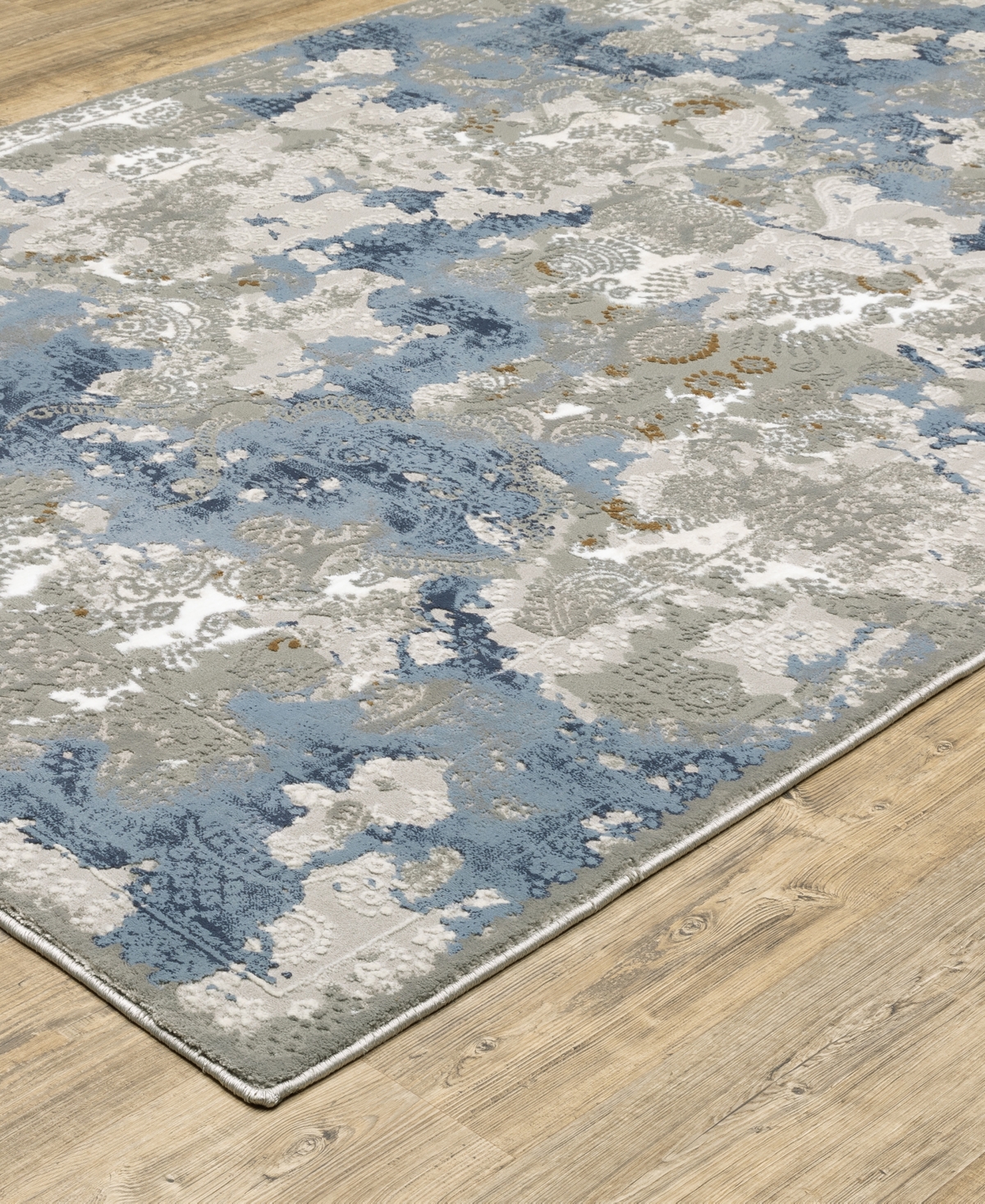 Jhb Design Easton 3313q 3'3" X 5' Area Rug In Beige,blue