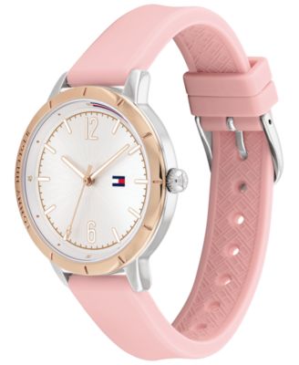 Women's Pink Silicone Strap Watch 38mm