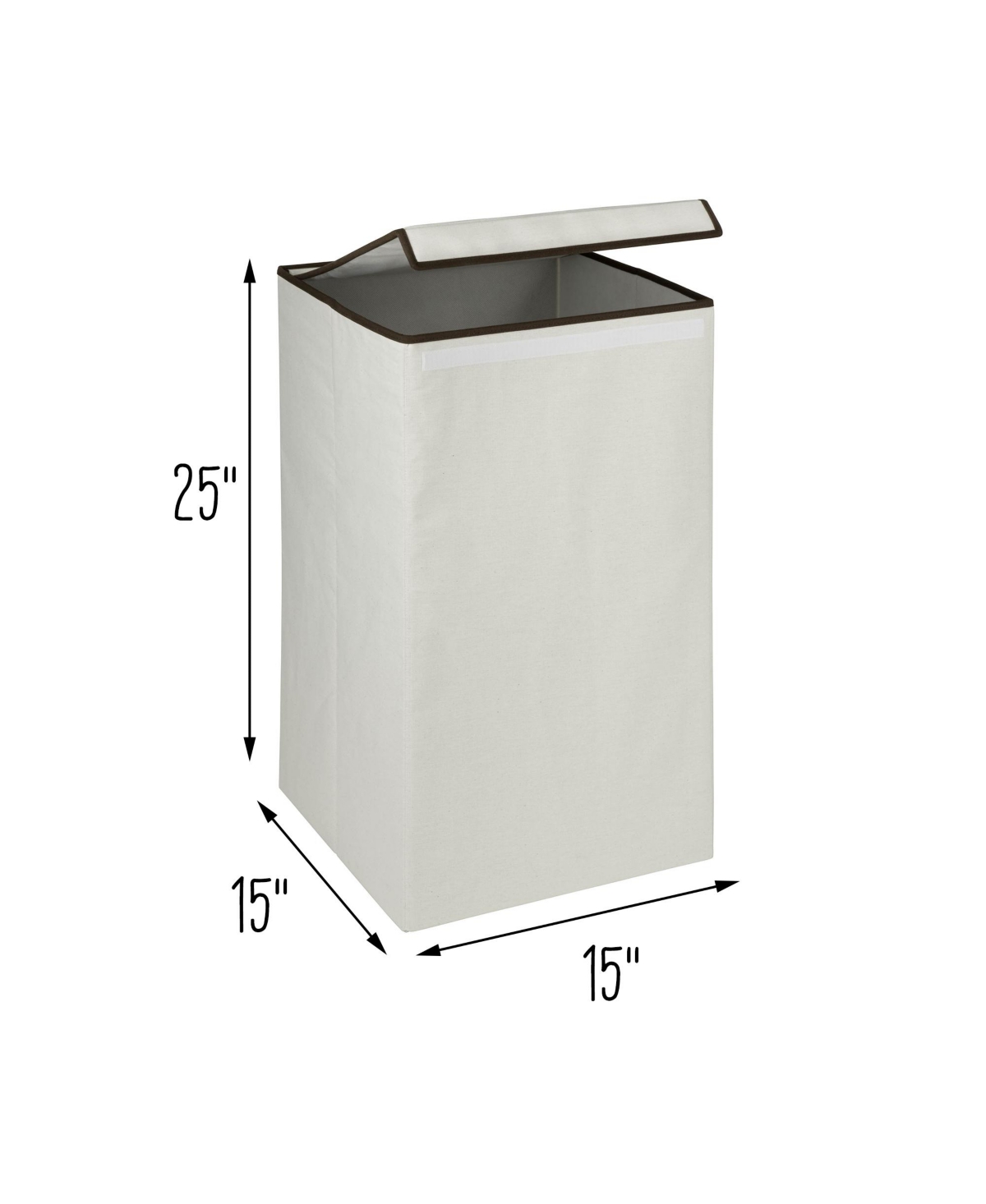 Shop Honey Can Do Collapsible Square Hamper With Lid In Natural