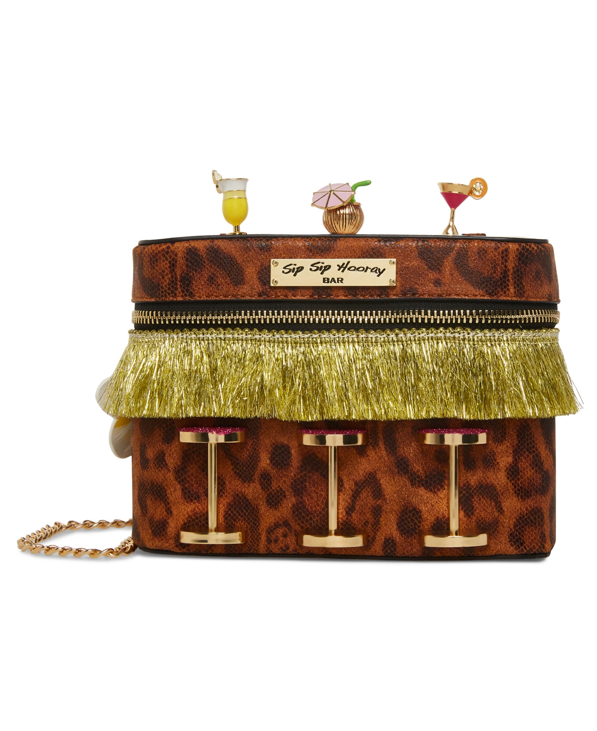 BETSEY JOHNSON SIP SIP HOORAY TIKI BAR KITSCH CROSSBODY 