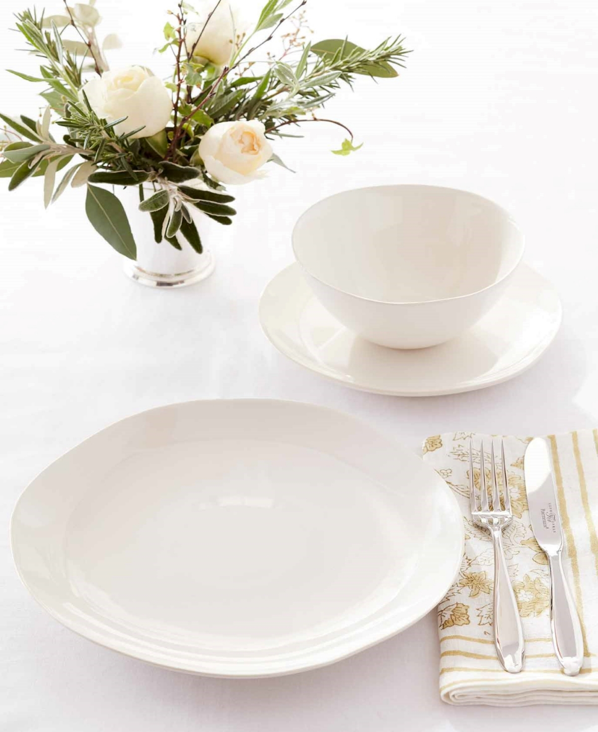 Portmeirion Sophie Conran Arbor 4 Piece Place Setting In Gray