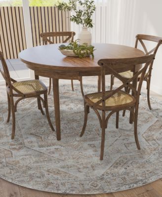 Jericho Washable JC5 6' x 6' Round Area Rug