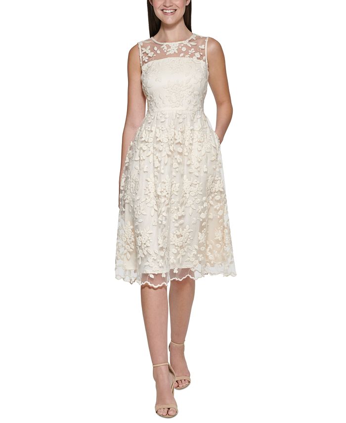 kensie Women s Embroidered Lace Dress Macy s