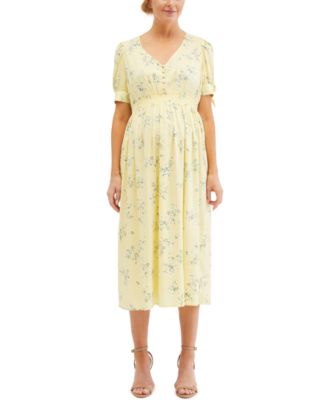 Motherhood Maternity - Tie Sleeve Smocked Midi Dress
