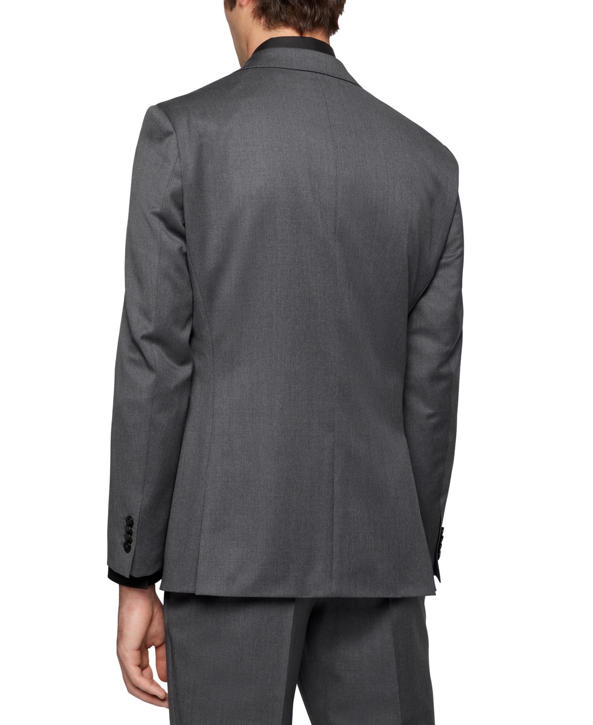 Shop Hugo Boss Boss Men's Single-breasted Jacket In Dark Gray