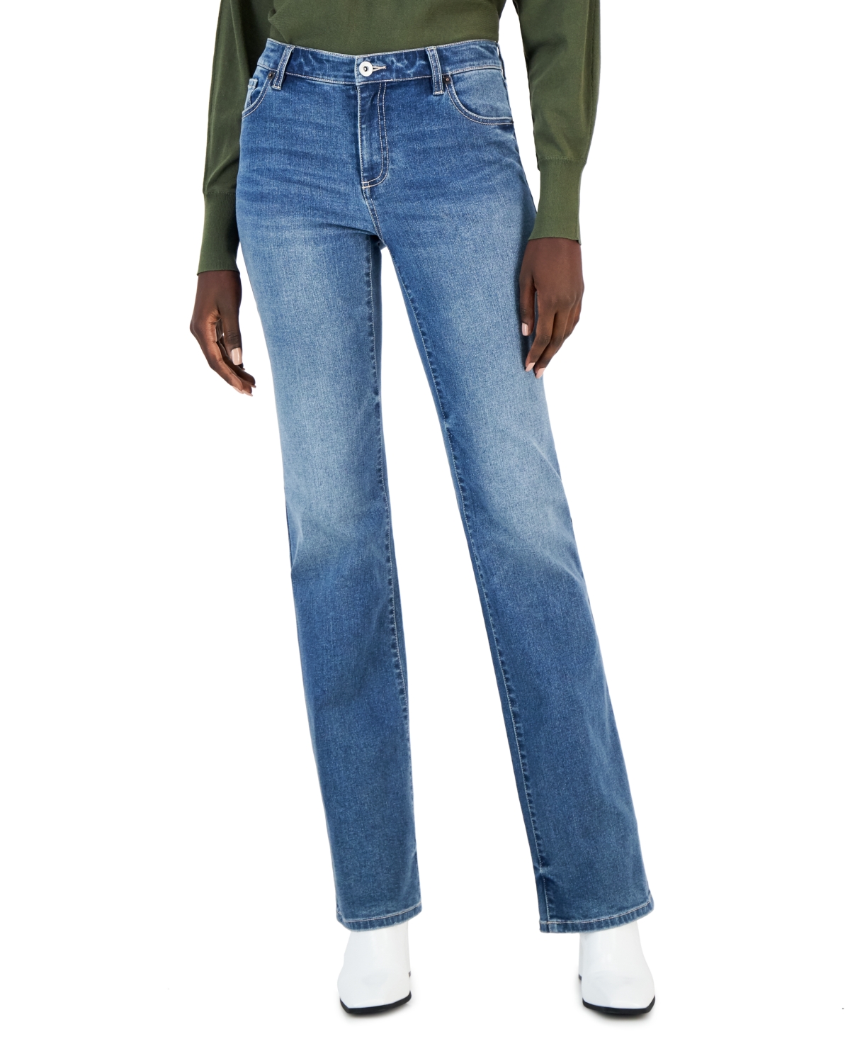  Inc International Concepts Women's Mid-Rise Bootcut Jeans, Created for Macy's