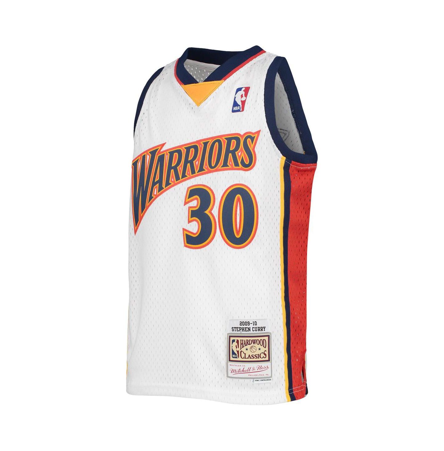 Детская джерси Mitchell & Ness Stephen Curry Golden State Warriors 2009-10 Swingman, White — фото 3