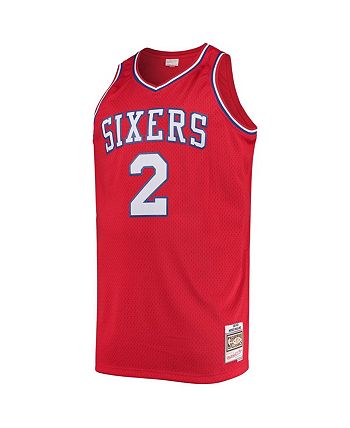 Men's Mitchell & Ness Moses Malone Red Philadelphia 76ers Big