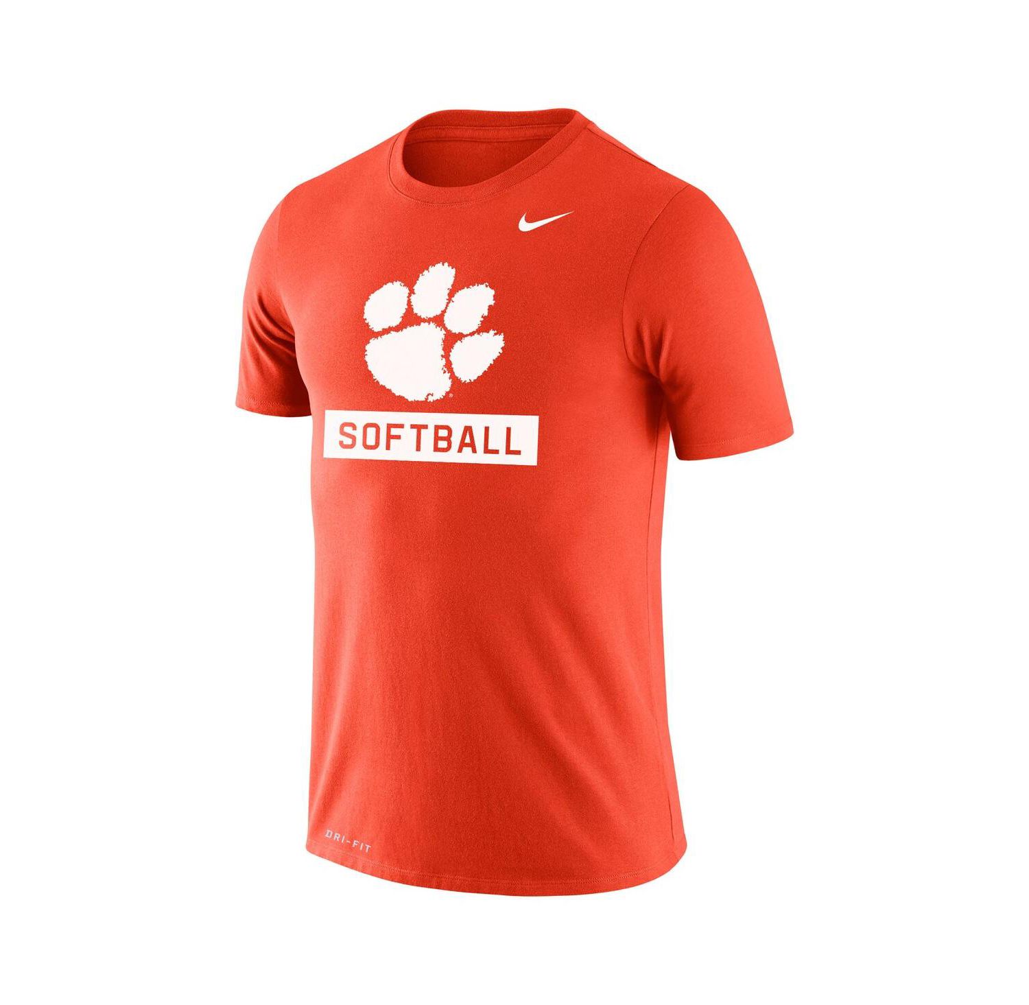 Men's Orange Clemson Tigers Softball Drop Legend Performance T-shirt