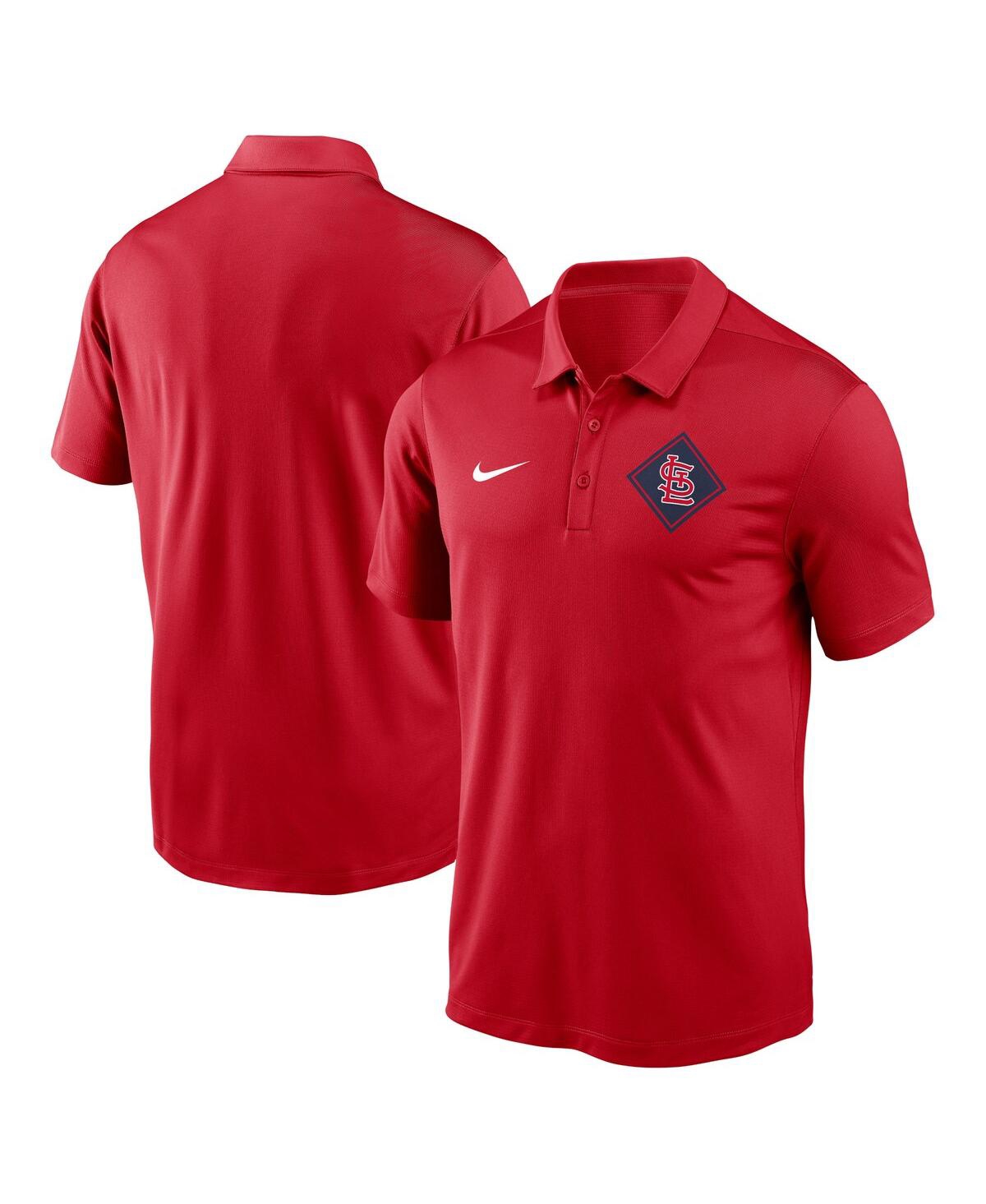 Shop Nike Men's  Red St. Louis Cardinals Diamond Icon Franchise Performance Polo Shirt