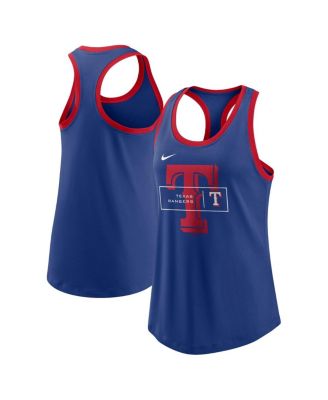 Women's Nike Royal Texas Rangers X-Ray Racerback Performance Tank Top ...