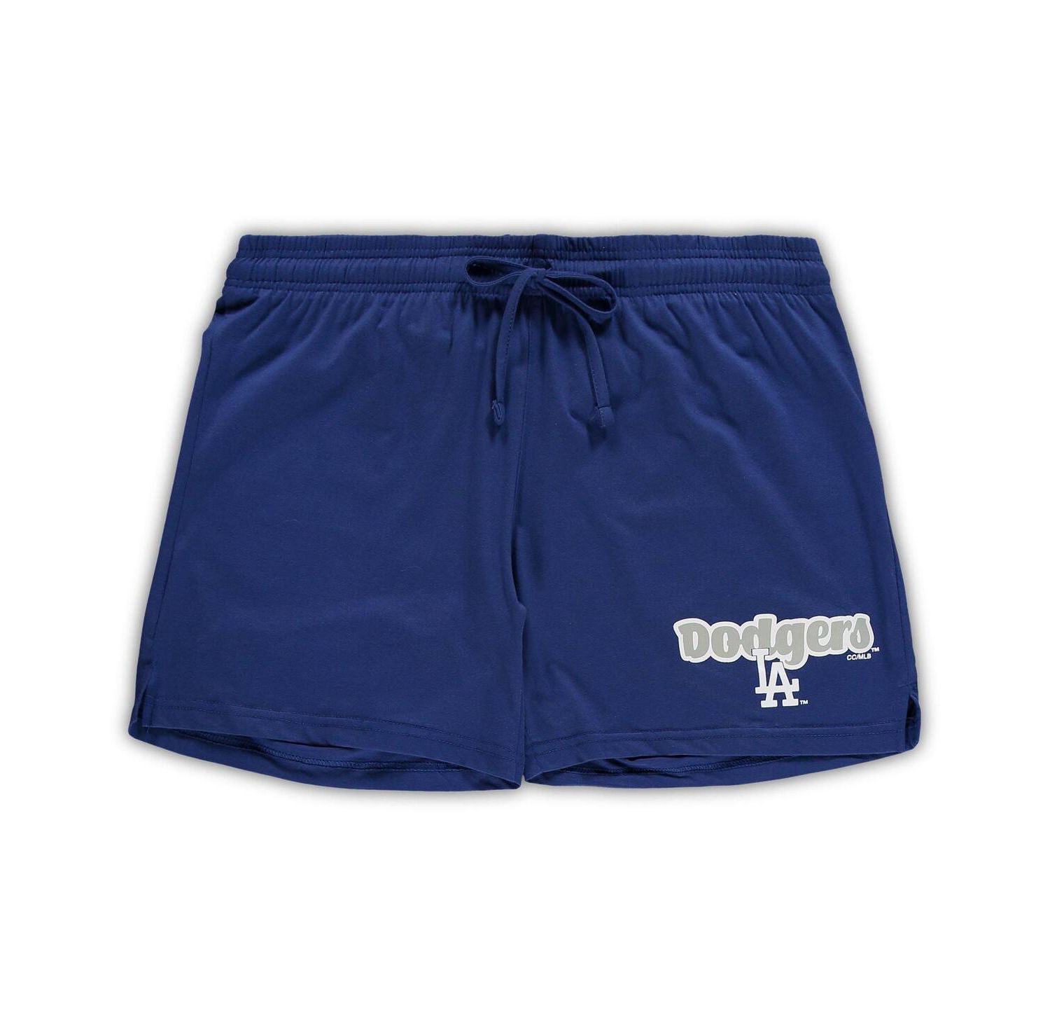 Women's Royal Los Angeles Dodgers Plus Size Cloud Tank Top and Shorts Sleep Set