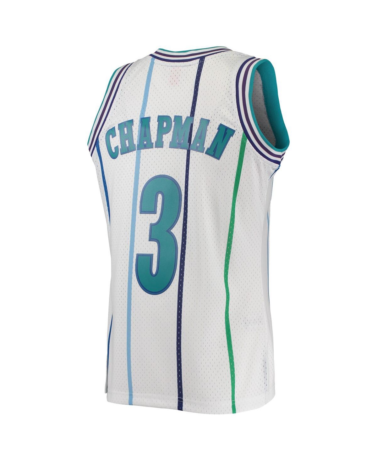 Men's Mitchell & Ness Rex ChapmanCharlotte Hornets 1988-89 Hardwood Classics Swingman Jersey - White