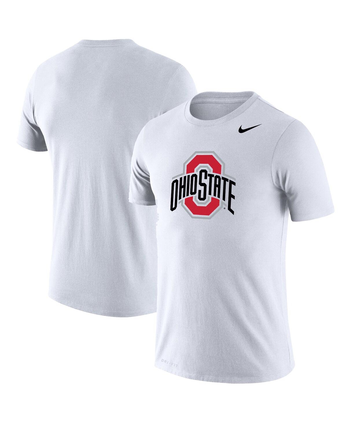 Men's Nike White Ohio State Buckeyes School Logo Legend Performance T-shirt