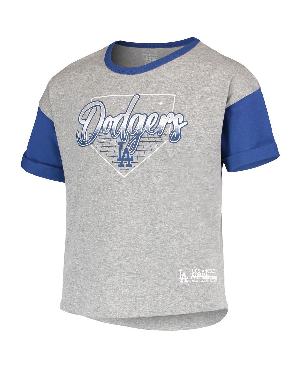 Big GirlsLos Angeles Dodgers Bleachers T-shirt - Heathered Gray