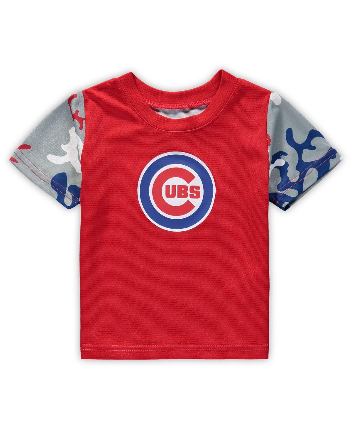 Outerstuff Newborn And Infant Boys And Girls Royal, Red Chicago Cubs Pinch Hitter T-shirt And Shorts Set In Royal,red