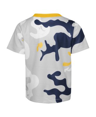 Newborn and Infant Boys and Girls Gold, Navy Milwaukee Brewers Pinch Hitter T-shirt and Shorts Set