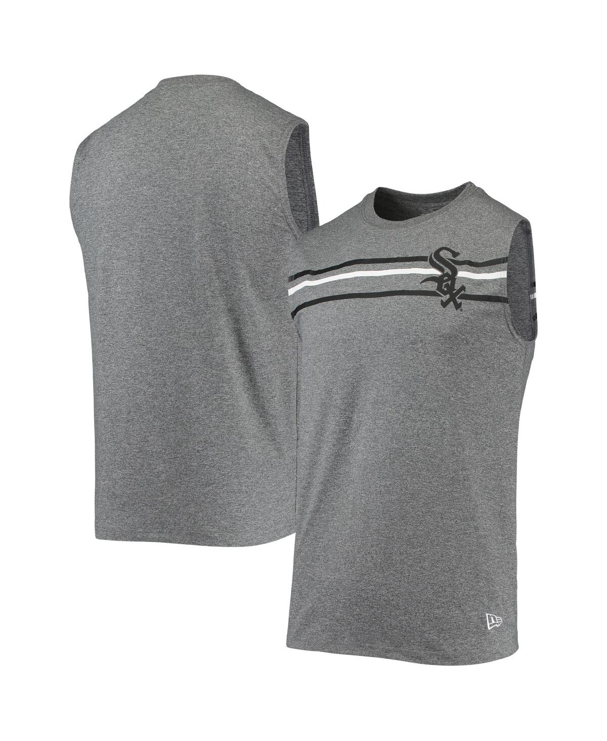 Shop New Era Men's  Heathered Gray Chicago White Sox Muscle Tank Top