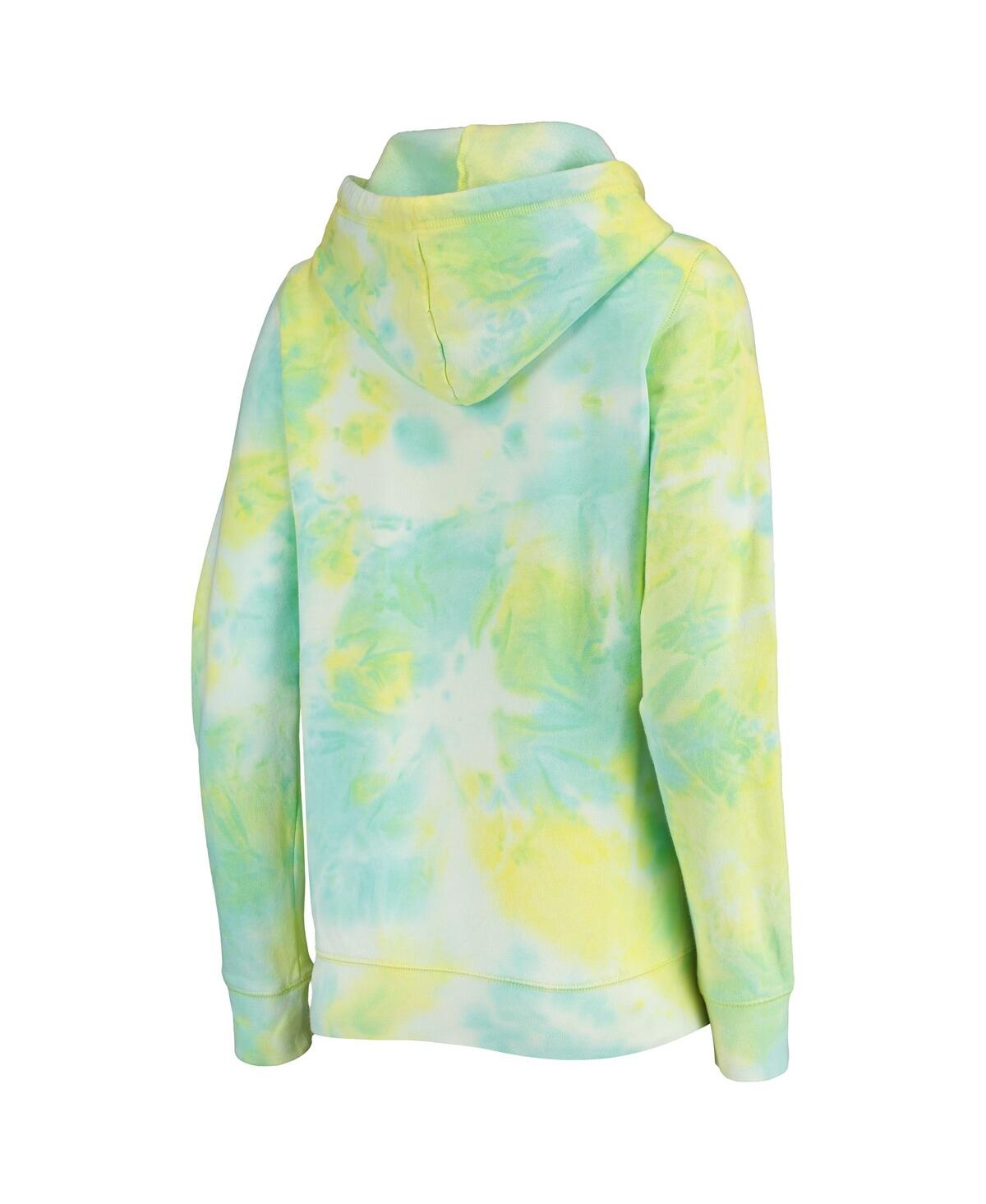 Women's New EraLos Angeles Dodgers Tie-Dye Full-Zip Hoodie - White