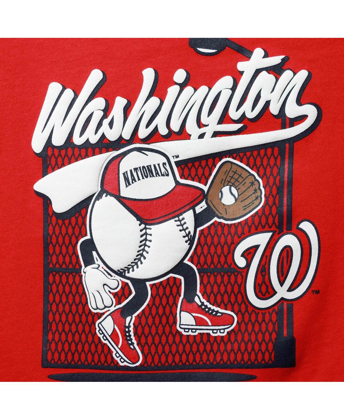 Shop Outerstuff Toddler Boys And Girls Red Washington Nationals On The Fence T-shirt