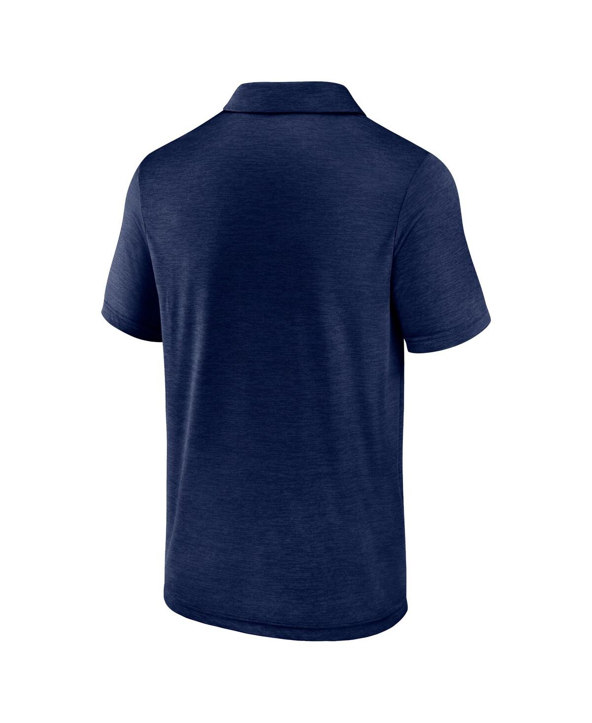 Shop Fanatics Men's  Navy Cleveland Guardians Primary Logo Space-dye Polo Shirt