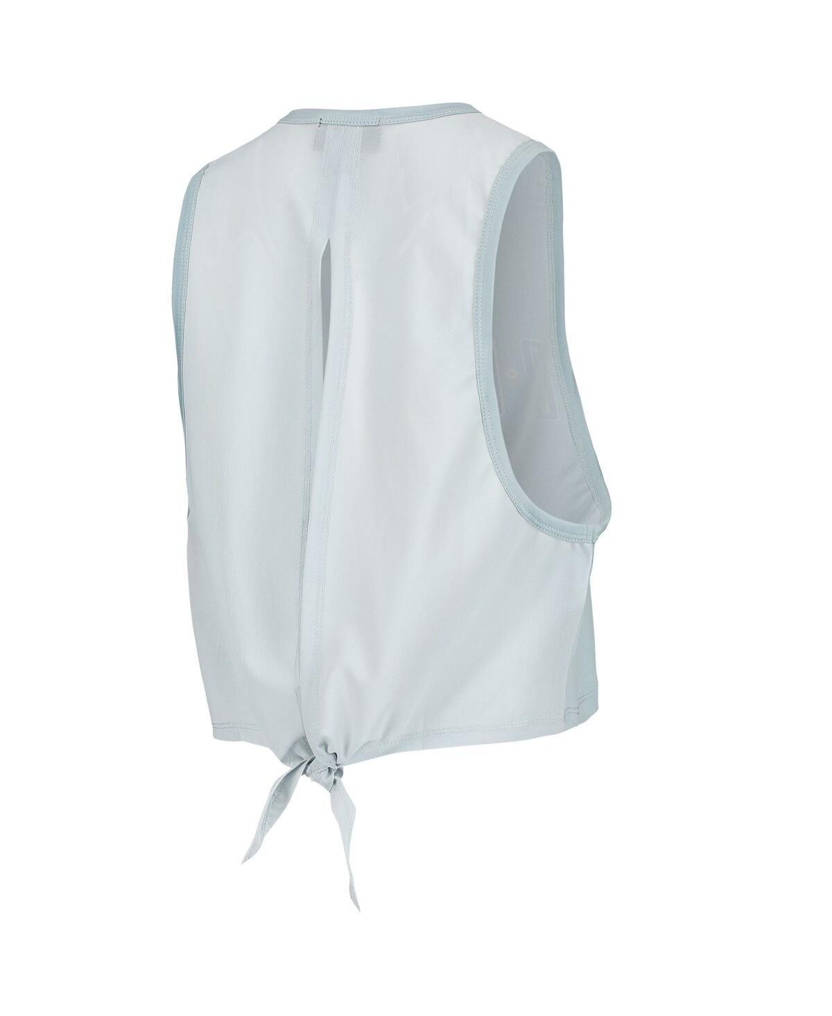 Shop The Wild Collective Women's  Light Blue Texas Rangers Open Back Twist-tie Tank Top