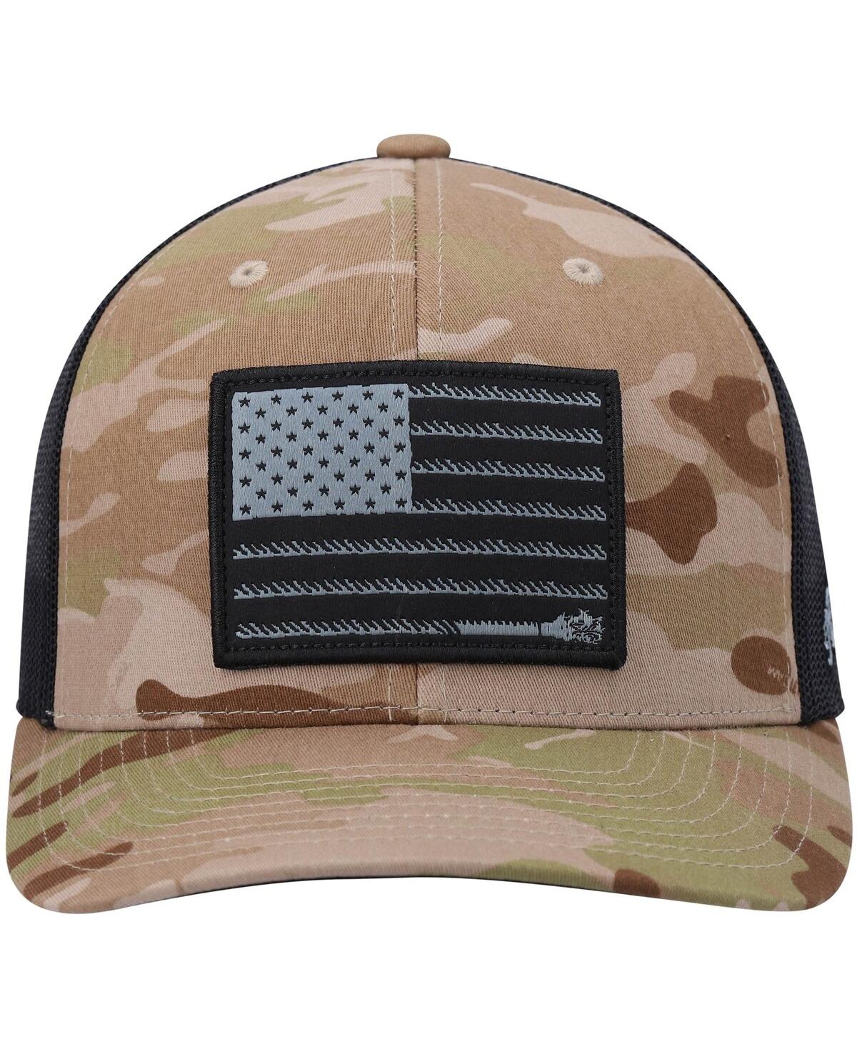 Shop Hooey Men's  Camo, Black Liberty Roper Team Trucker Snapback Hat In Camo,black