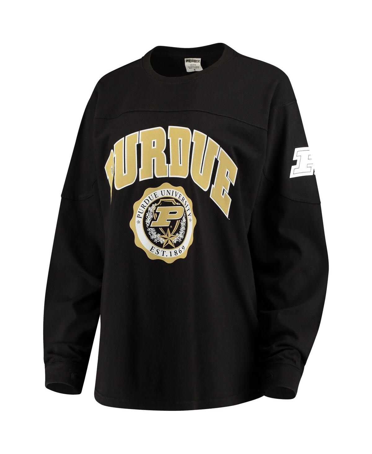 Women'sPurdue Boilermakers Edith Long Sleeve T-shirt - Black