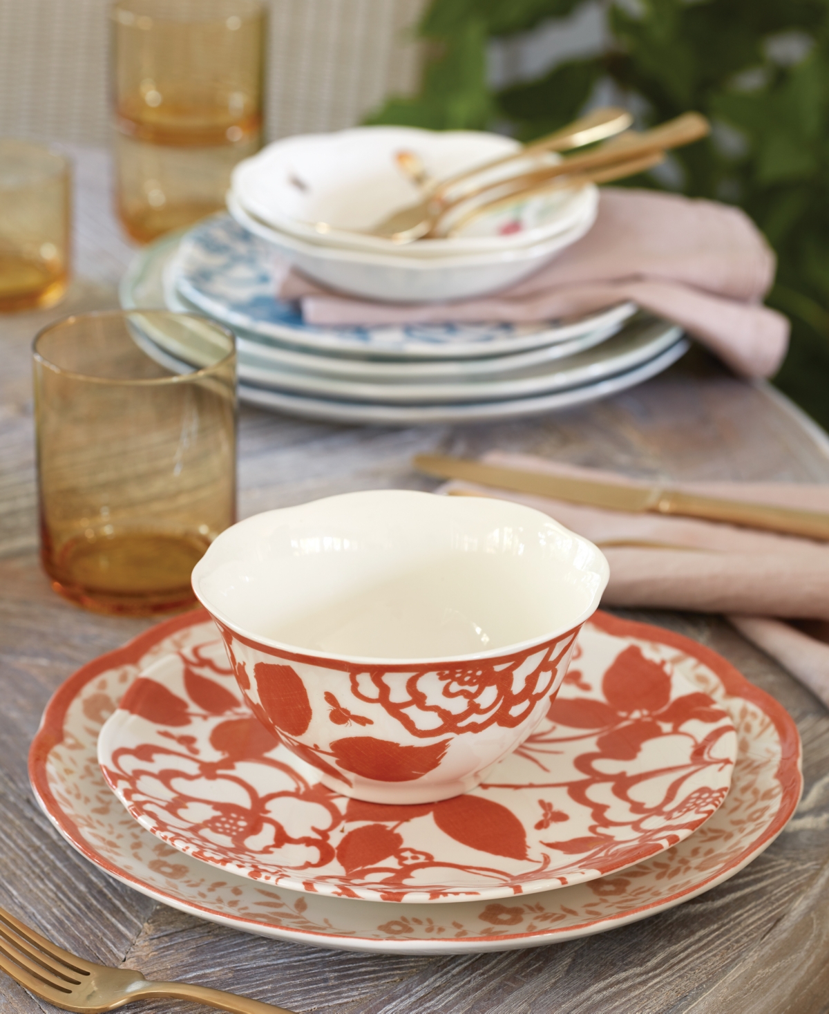 Lenox Butterfly Meadow Cottage Dinner Plate Set, Set of 4