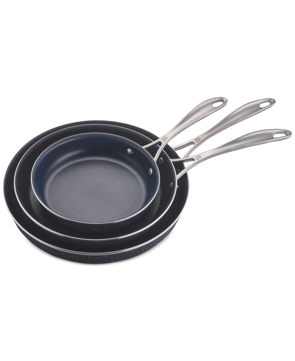 J.a. Henckels Capri K2 3-pc. Aluminum Nonstick Fry Pan Set In Black