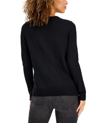 Petite Crew-Neck Sweater, Created for Macy's