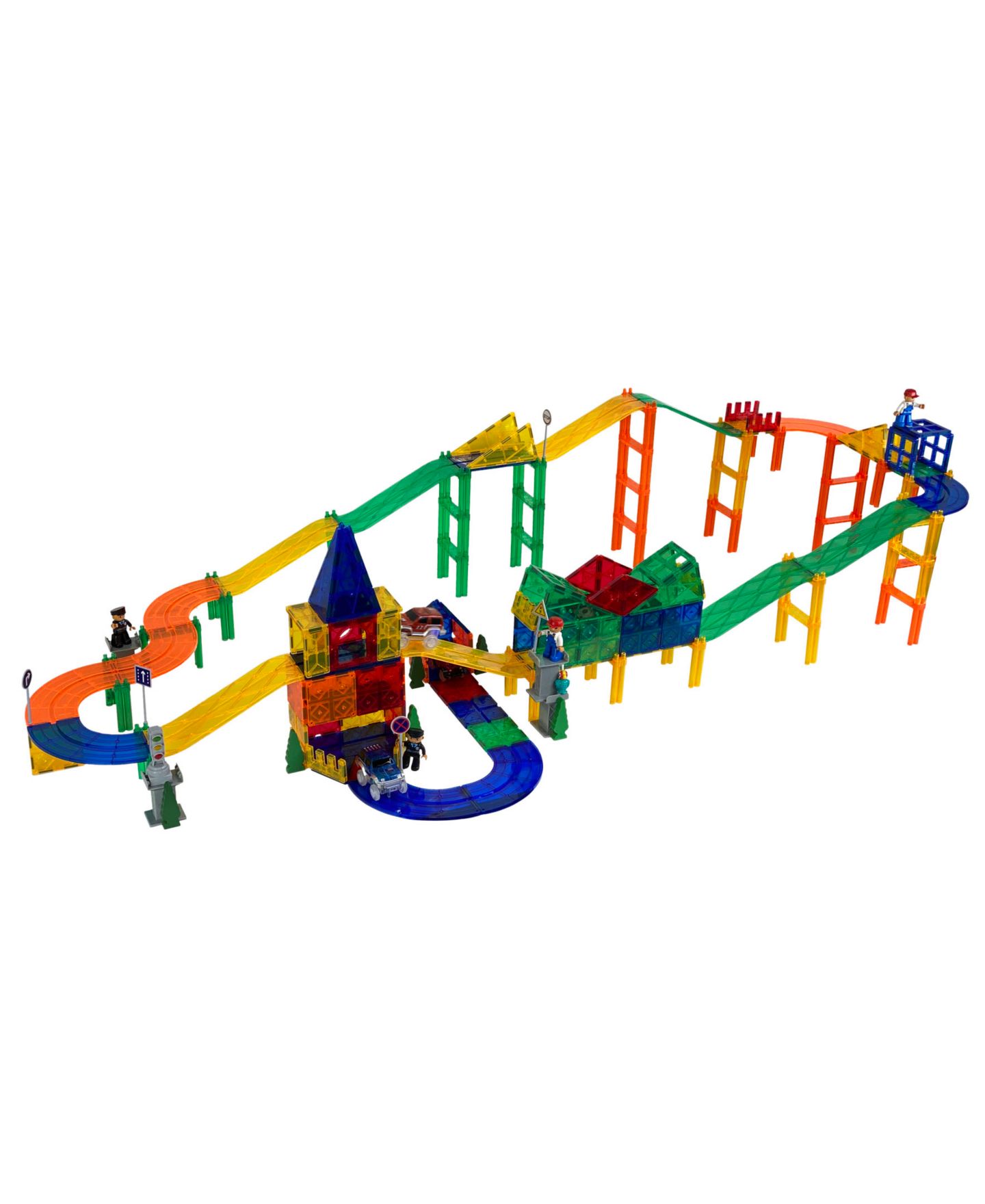 Детский конструктор Mag-Genius 124 Piece Ultimate Magnetic Racing Set — фото 3