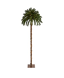 Christmas Palm Artificial Tree with Lights, 84"
