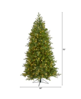 Vienna Fir Artificial Christmas Tree with Lights and Bendable Branches, 72"