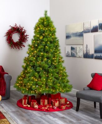 Scotch Pine Artificial Christmas Tree with 600 Clear LED Lights, 96"