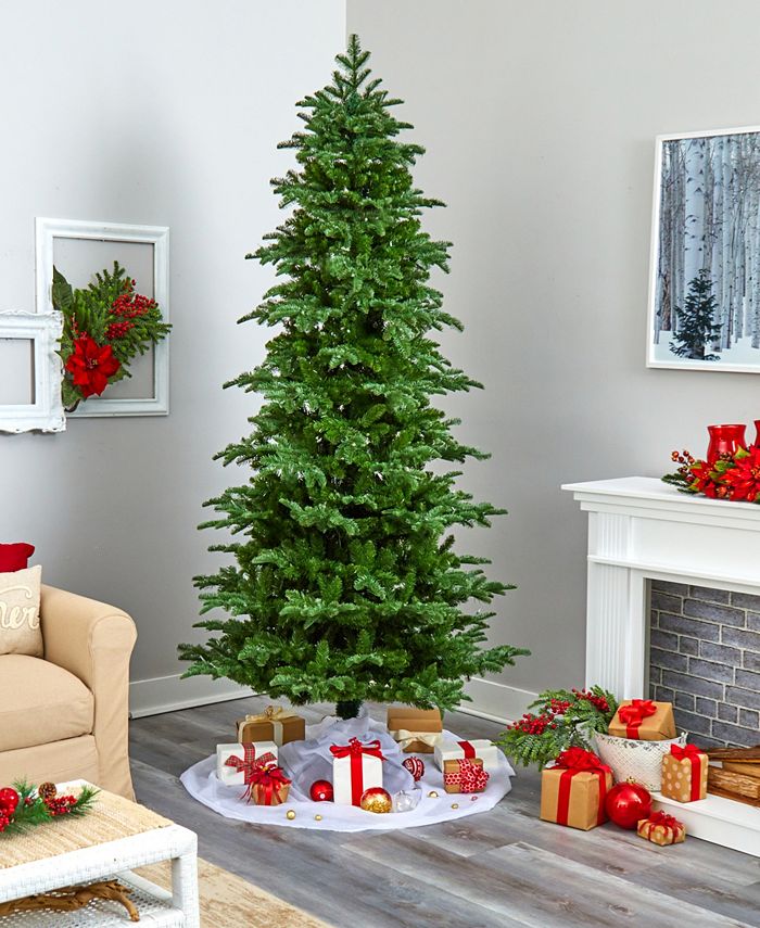 Nearly Natural South Carolina Fir Artificial Christmas Tree with Lights and Bendable Branches