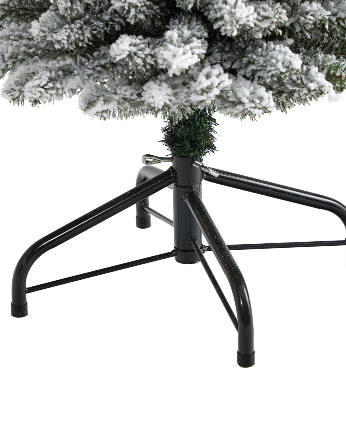 Nearly Natural Flocked Pencil Artificial Christmas Tree With Bendable Branches, 60" In White,green